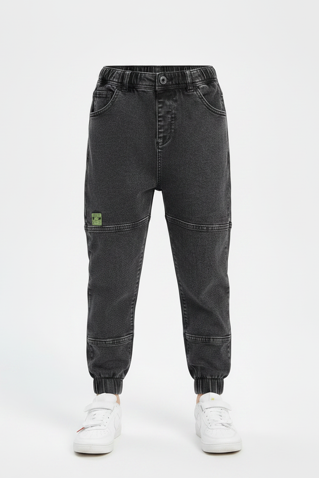 Pantalon Gris Cargo Jogger Garçon Stretch Denim - Jean - vue 3