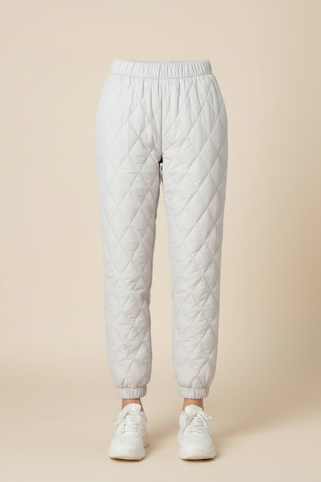 Pantalon Gris Matelassé Ample Chaud Hiver - Polyester - vue 3