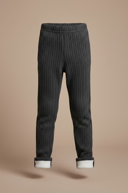 Pantalon Gris Tressé Chaud Enfant Garçon - Maille - vue 3
