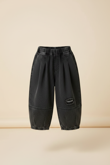 Pantalon Gris Ample Décontracté Enfant Denim - Jean - vue 3