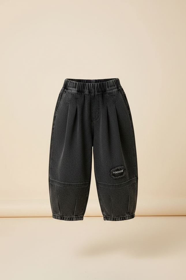 Pantalon Gris Ample Décontracté Enfant Denim - Jean - vue 3