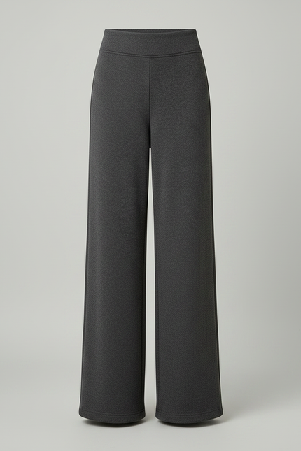 Pantalon Gris Ample Décontracté Molletonné Sport Taille Haute - vue 3