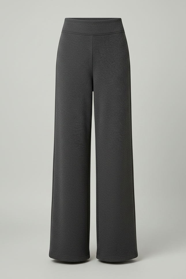 Pantalon Gris Ample Décontracté Molletonné Sport Taille Haute - vue 3