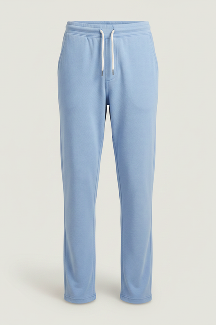 Pantalon Gris Lin Coton Ample Décontracté Cordon - vue 3