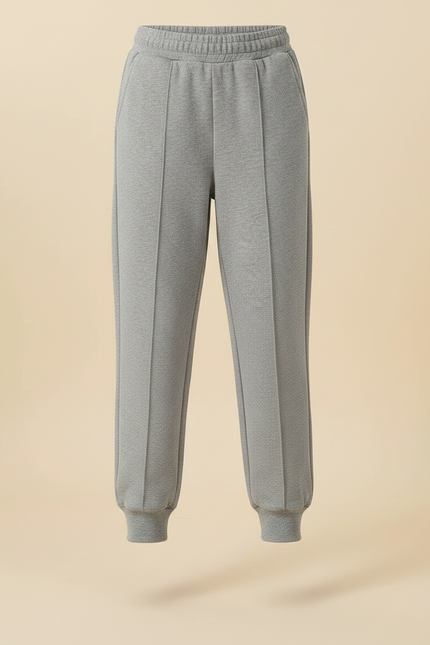Pantalon Gris Jogging Molletonné Enfant Décontracté Confortable - vue 3