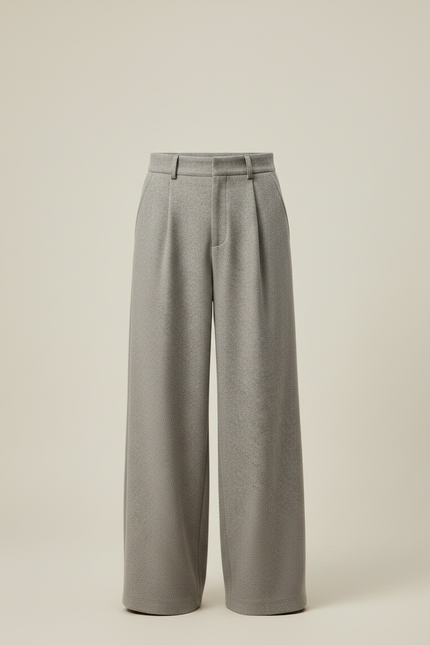 Pantalon Gris Laine Drapé Ample Élégant Homme - vue 3