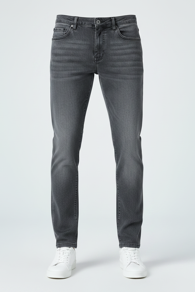 Pantalon Gris Slim Homme Denim Décontracté Tendance - Jean - vue 3