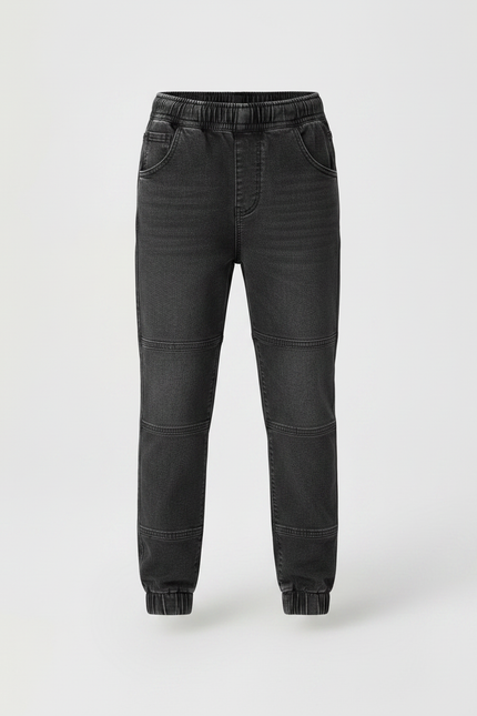 Pantalon Gris Enfant Jogger Denim Décontracté - Jean - vue 3