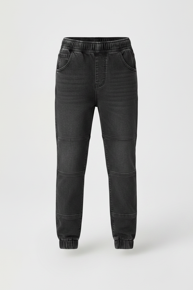 Pantalon Gris Enfant Jogger Denim Décontracté - Jean - vue 3