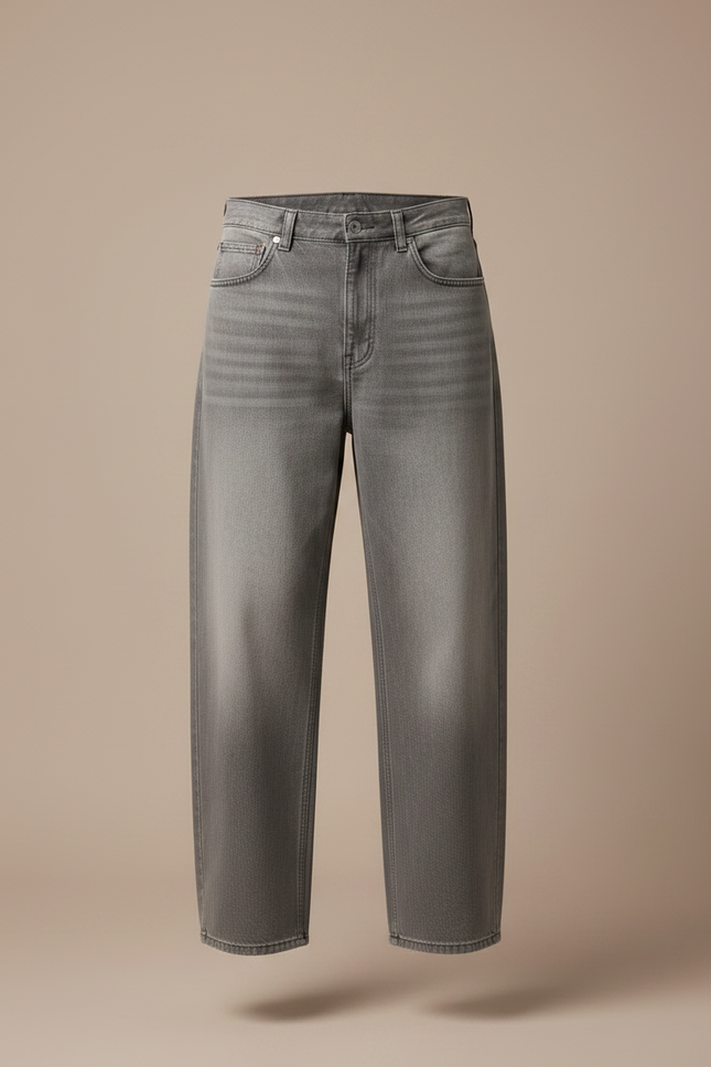 Pantalon Gris Ample Décontracté Homme Coton - Jean - vue 3