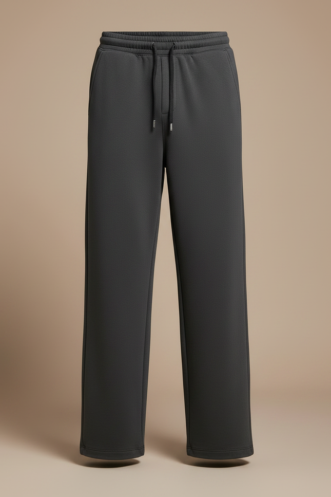 Pantalon Gris Ample Décontracté Cordon Homme Confortable - Molleton - vue 3