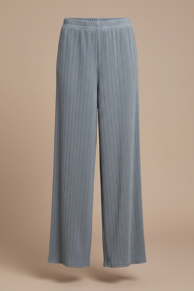 Pantalon Gris Plissé Fluide Décontracté Fille - Maille - vue 3