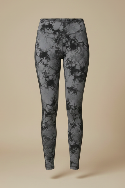 Pantalon Gris Tie-Dye Sans Couture Taille Haute Yoga - Polyester - vue 3