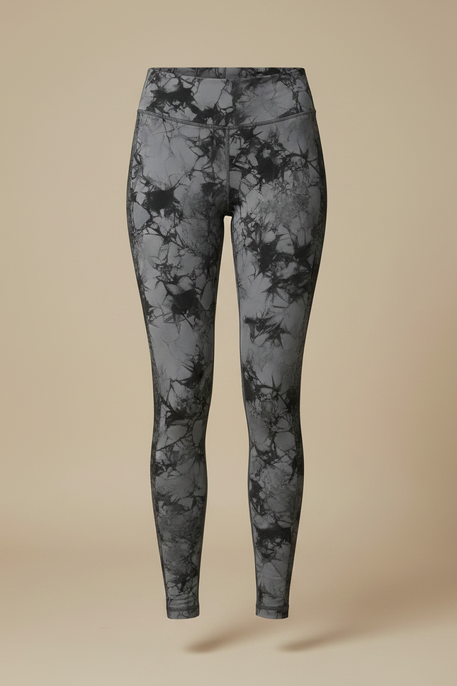 Pantalon Gris Tie-Dye Sans Couture Taille Haute Yoga - Polyester - vue 3