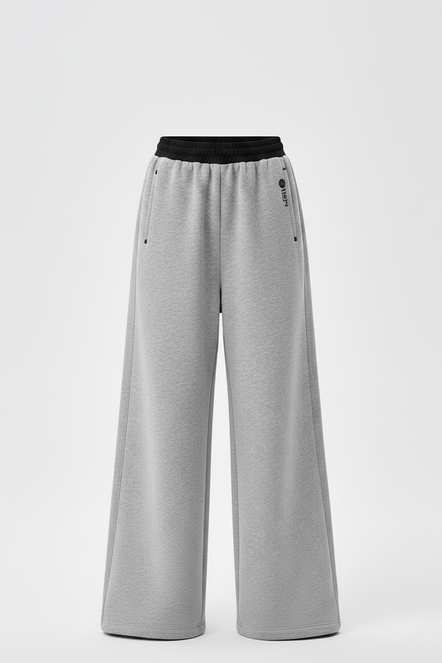 Pantalon Gris Ample Coton Décontracté Fille Sport - Molleton - vue 3