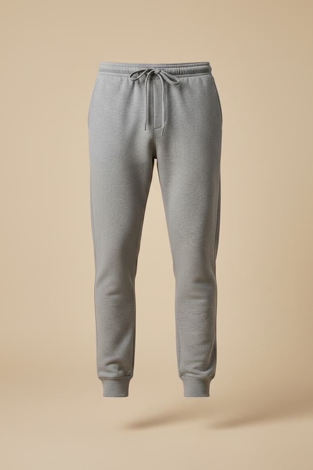 Pantalon Gris Cordon De Serrage Jogging Homme - Molleton - vue 3