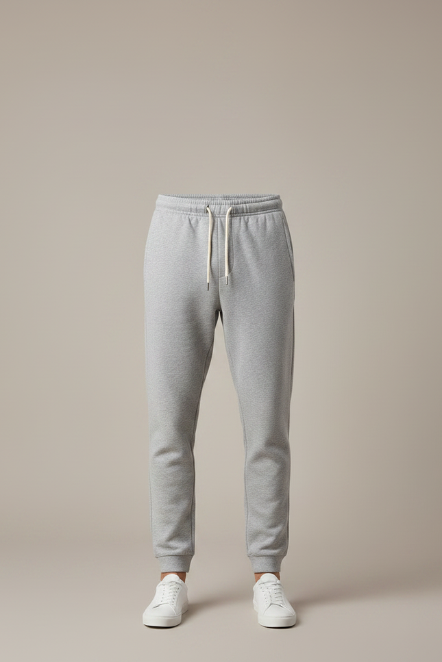 Pantalon Gris Homme Molletonné Droit Cordon Décontracté - vue 3