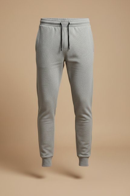 Pantalon Gris Jogging Sport Décontracté Homme Slim - Molleton - vue 3