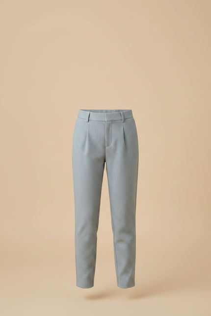Pantalon Gris Droit Laine Décontracté Élégant Fille - vue 3