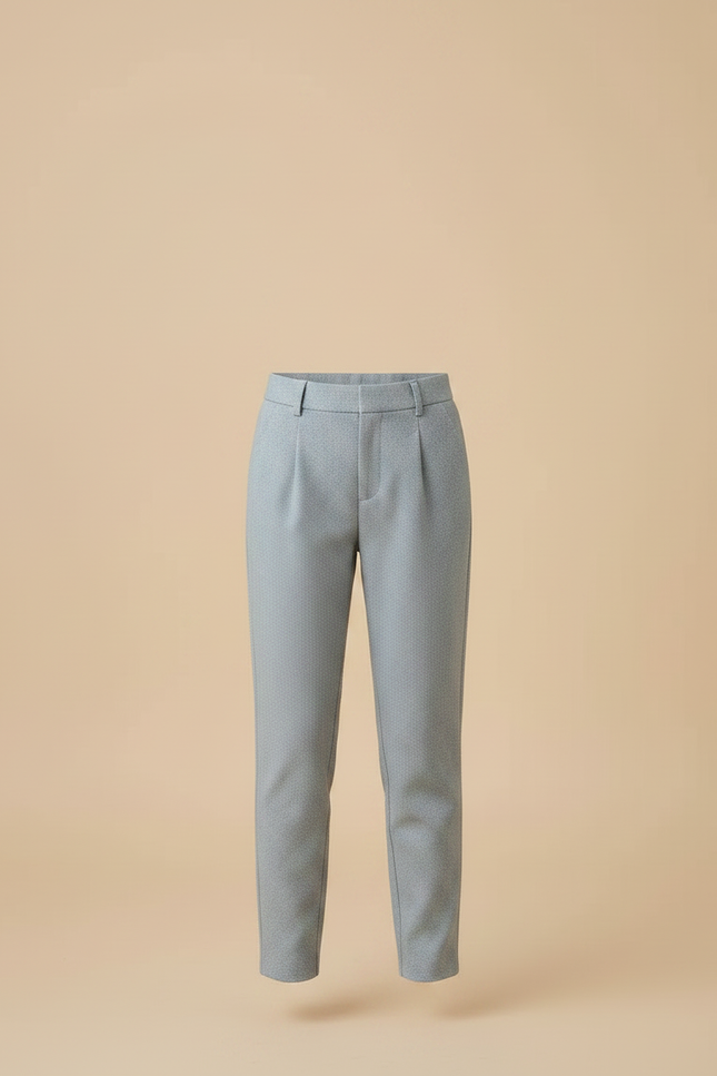 Pantalon Gris Droit Laine Décontracté Élégant Fille - vue 3