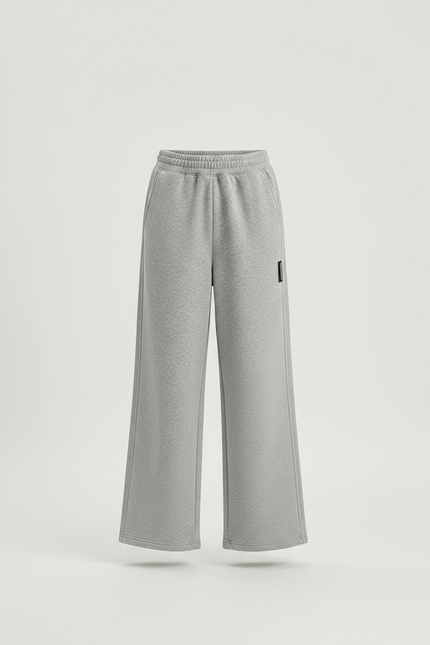 Pantalon Gris Large Sport Décontracté Coton Enfant - Molleton - vue 3