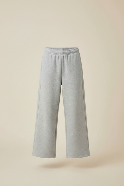Pantalon Gris Ample Droit Décontracté Enfant - Molleton - vue 3