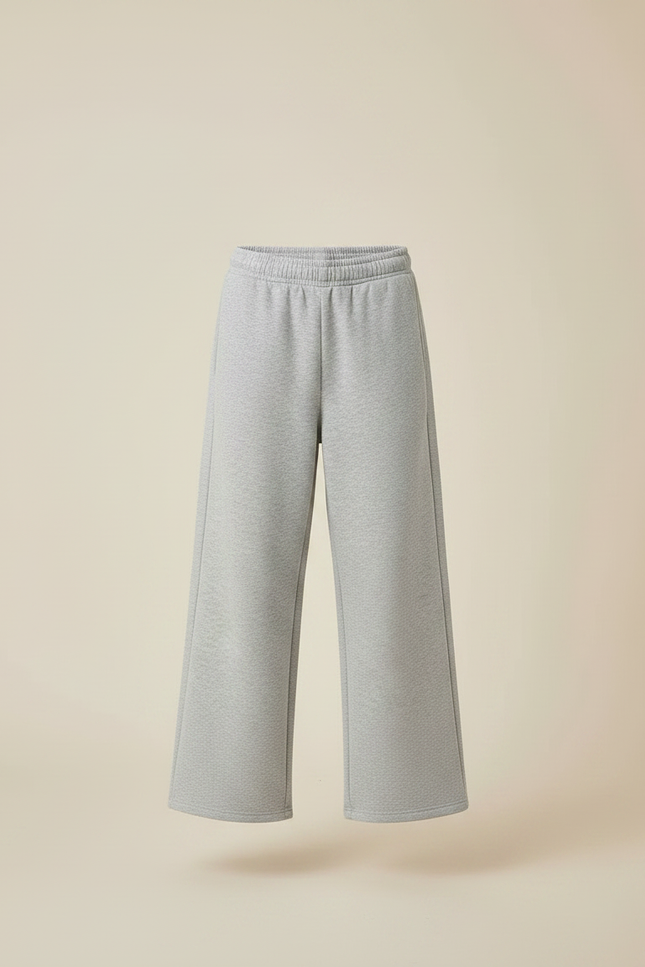 Pantalon Gris Ample Droit Décontracté Enfant - Molleton - vue 3