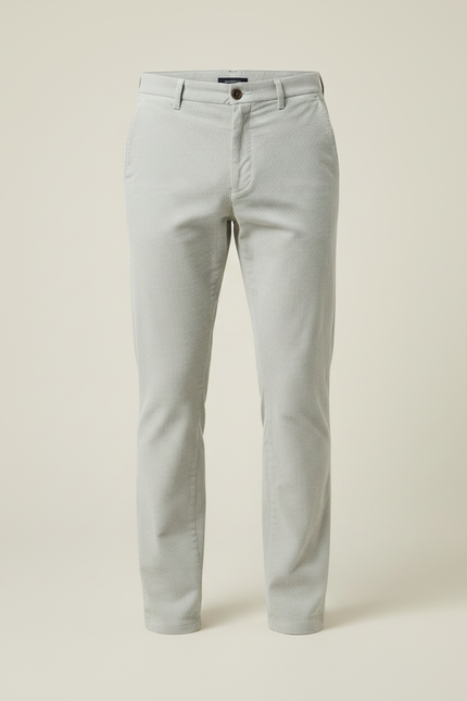 Pantalon Gris Côtelé Slim Décontracté Homme Élégant - Cordé - vue 3