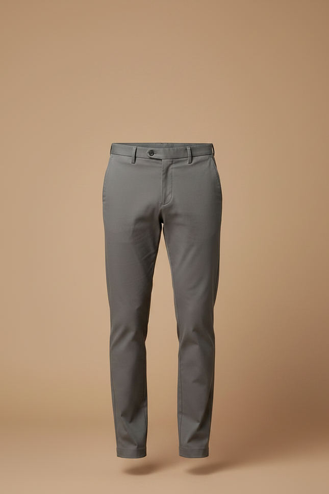 Pantalon Gris Homme Slim Fit Décontracté Élégant - Gabardine - vue 3