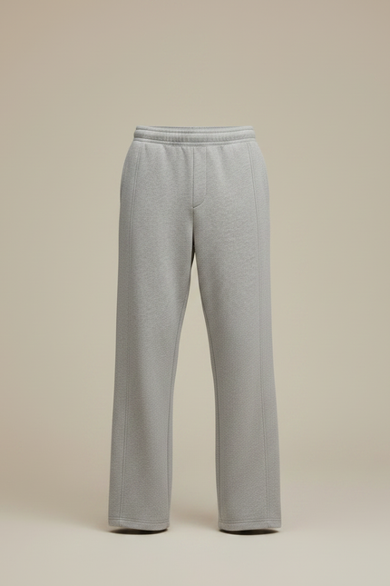 Pantalon Gris Ample Décontracté Molletonné Uni Homme - vue 3