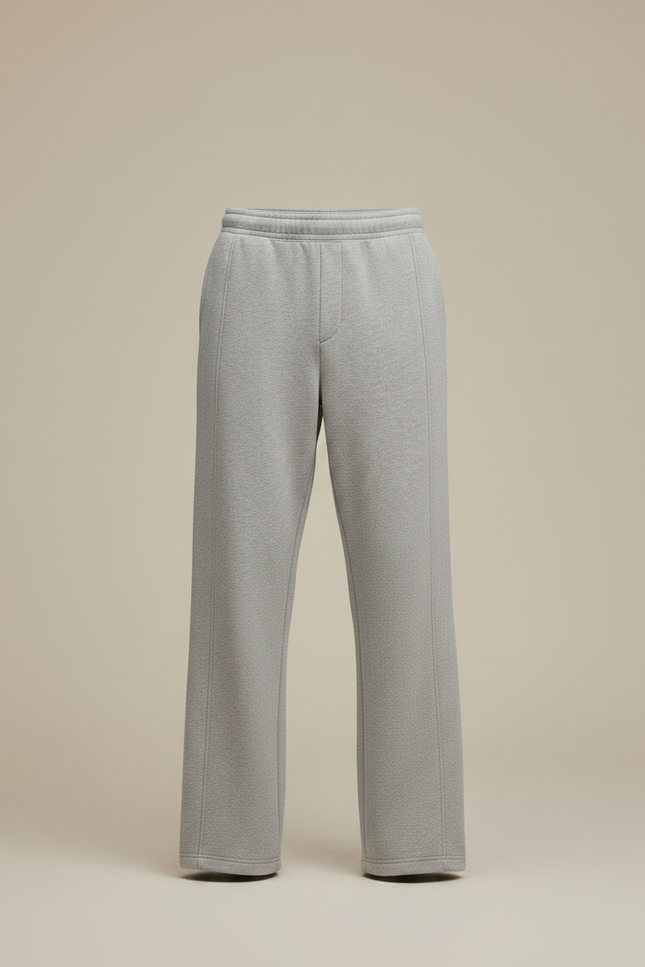 Pantalon Gris Ample Décontracté Molletonné Uni Homme - vue 3
