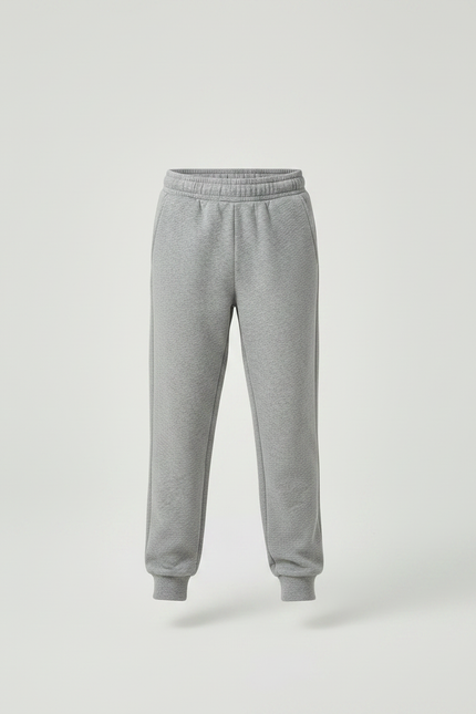 Pantalon Gris Molletonné Logo Confortable Enfant Sport - vue 3