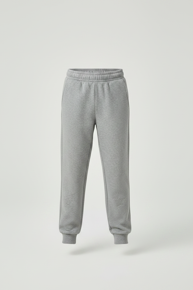 Pantalon Gris Molletonné Logo Confortable Enfant Sport - vue 3
