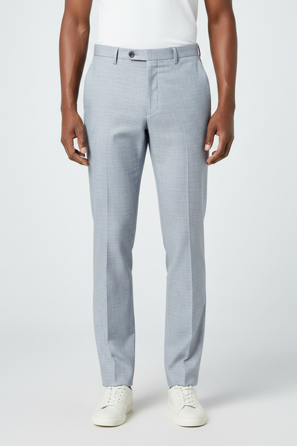 Pantalon Gris Clair Droit Habillé Formel Élégant Homme - Polyester - vue 3