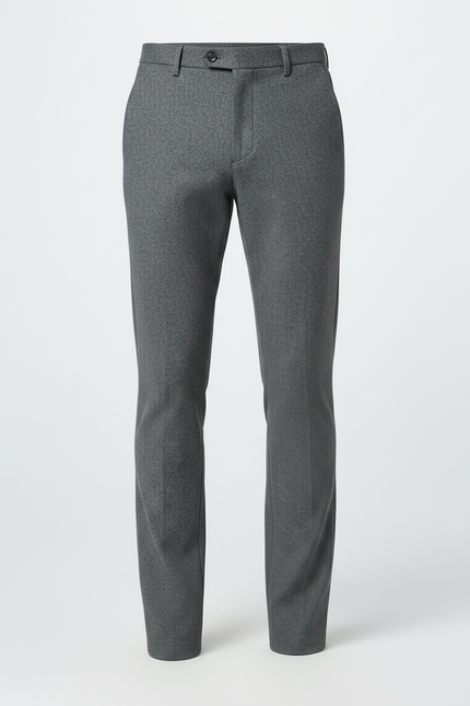 Pantalon Gris Pied De Poule - Laine - vue 3