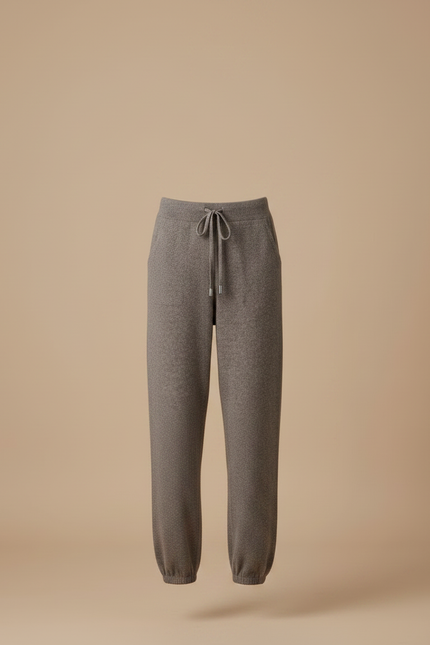 Pantalon Gris Laine Tricoté Confortable Décontracté - vue 3