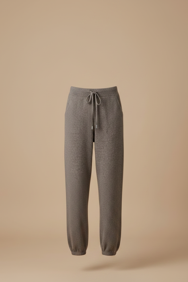 Pantalon Gris Laine Tricoté Confortable Décontracté - vue 3