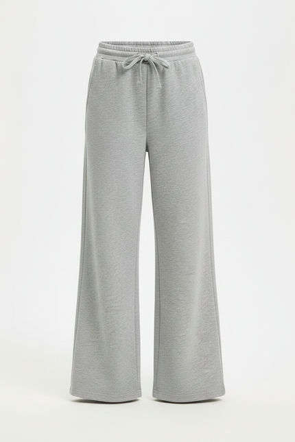 Pantalon Gris Ample Décontracté Molletonné Fille - vue 3