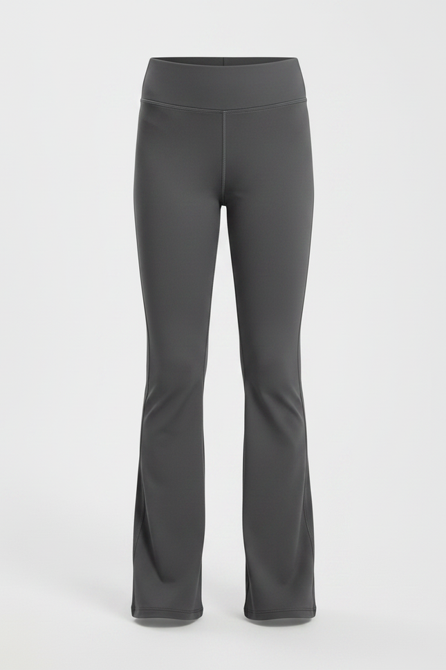 Pantalon Gris Évasé Taille Haute Confortable Fille - Polyester - vue 3