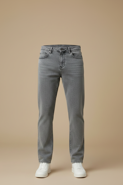 Pantalon Gris Slim Homme Décontracté Non-Stretch - Jean - vue 3