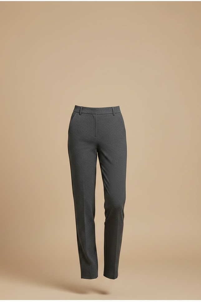 Pantalon Pince Gris Femme - Laine - vue 3