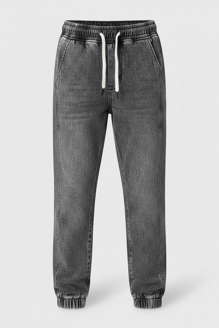 Pantalon Gris Jean Jogger Décontracté Garçon - vue 3