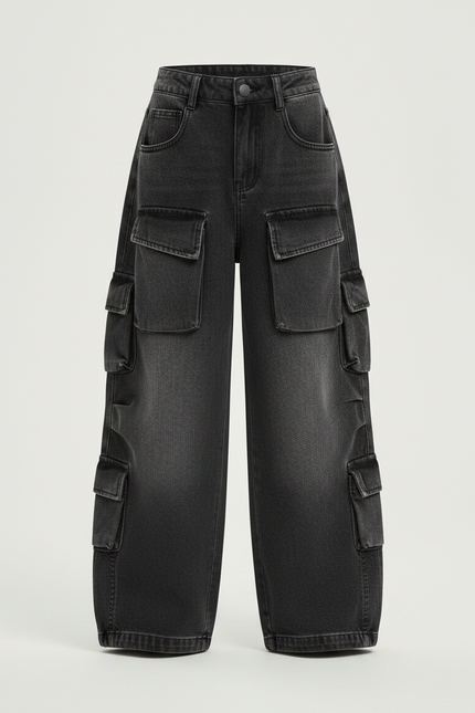 Pantalon Cargo Militaire Gris - Jean - vue 3
