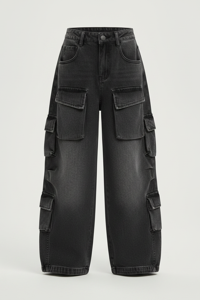 Pantalon Cargo Militaire Gris - Jean - vue 3