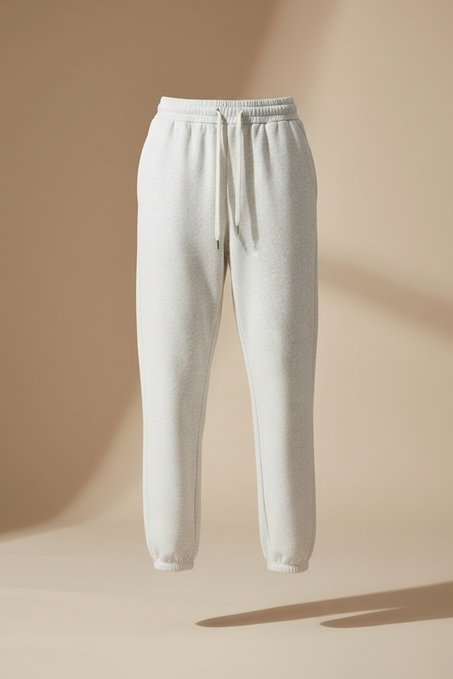 Pantalon Gris Ample Velours Molletonné Décontracté Femme - vue 3