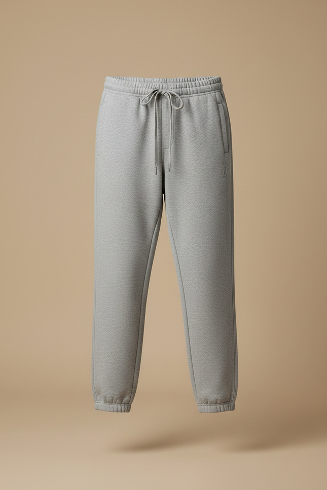 Pantalon Gris Molletonné Cordon Décontracté Femme - vue 3