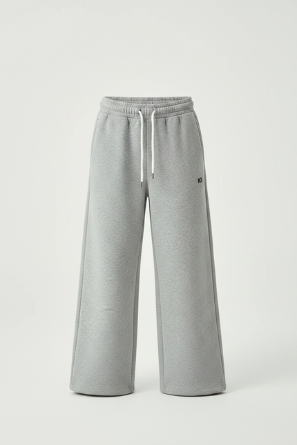 Pantalon Gris Ample Décontracté Coton Sport - Molleton - vue 3
