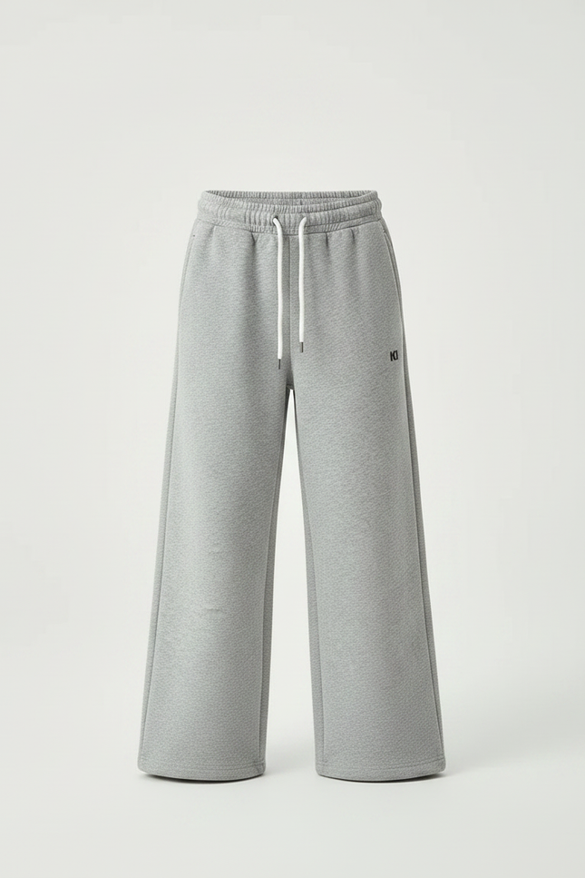 Pantalon Gris Ample Décontracté Coton Sport - Molleton - vue 3