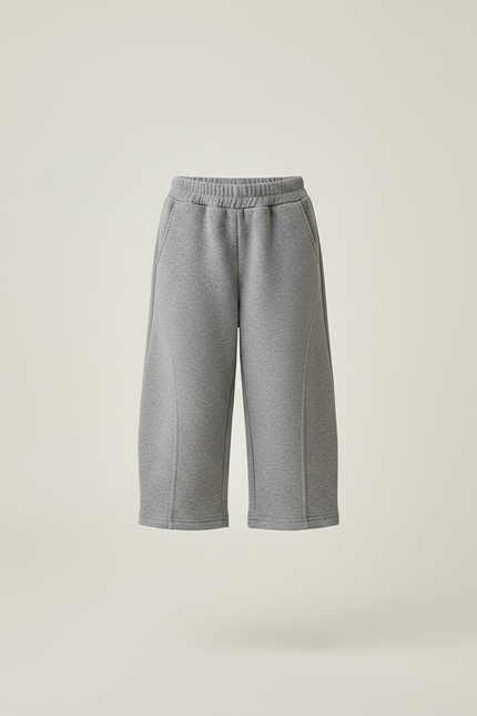 Pantalon Gris Molletonné Ample Confortable Enfant - vue 3