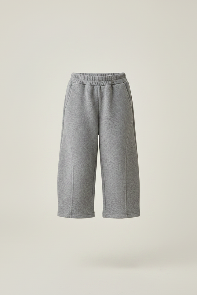 Pantalon Gris Molletonné Ample Confortable Enfant - vue 3